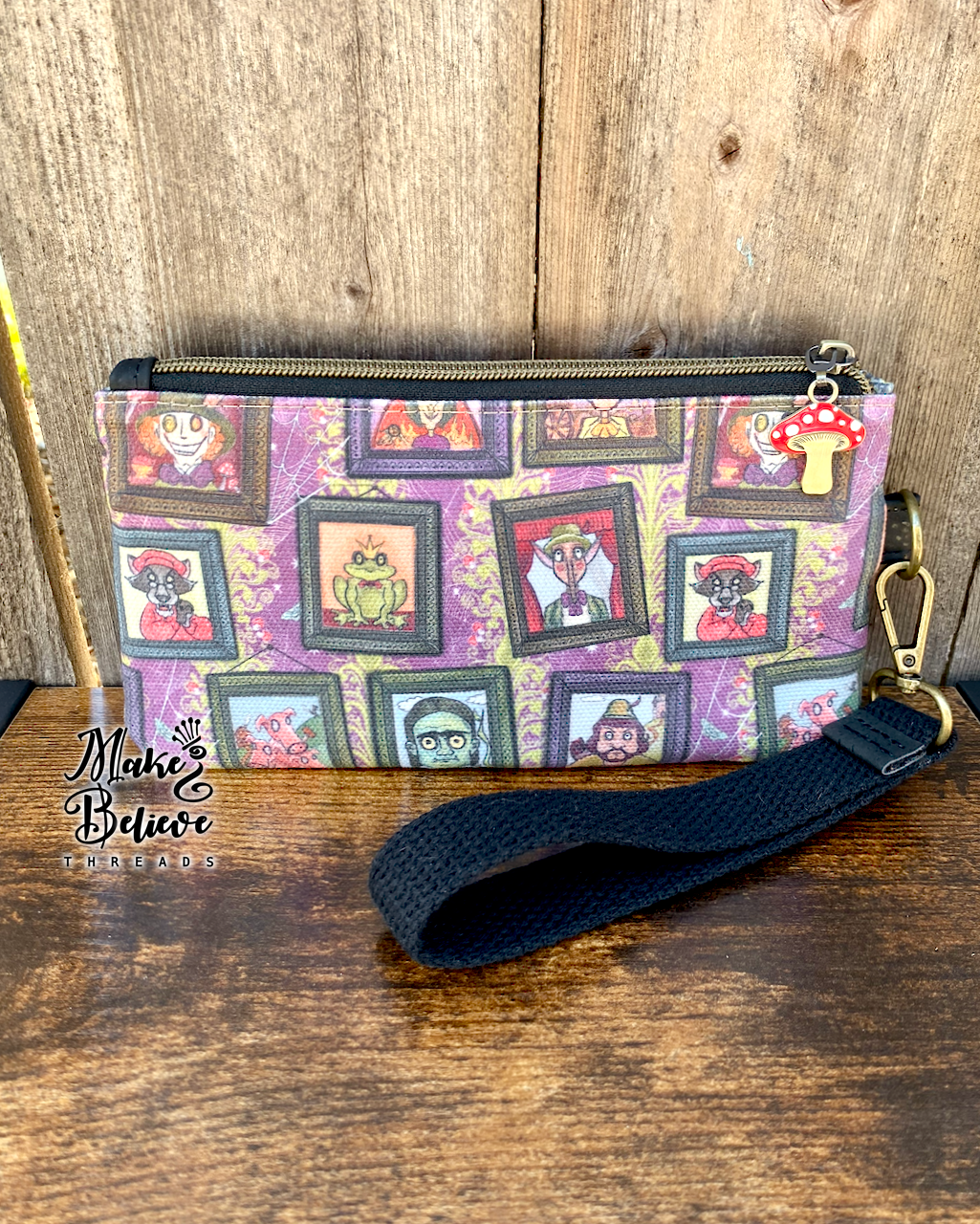 Grimms Mash-Up Cork and Canvas Wallet with Wristlet Strap