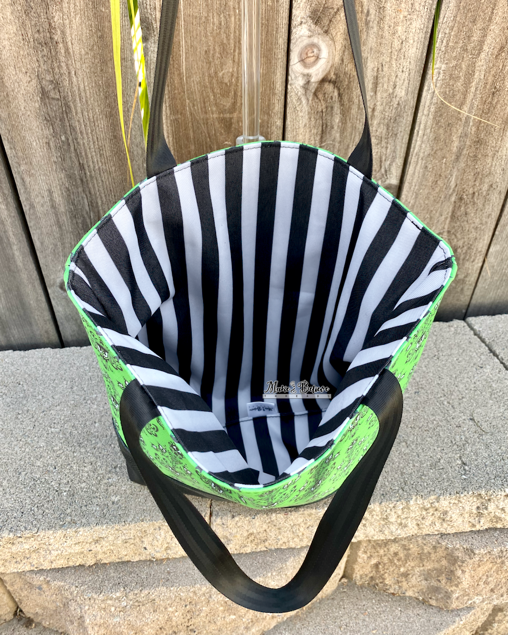 Haunted Wallpaper Bright Green Minimalist Tote Bag