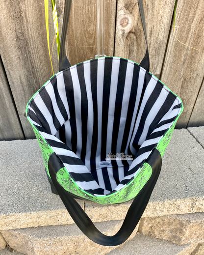 Haunted Wallpaper Bright Green Minimalist Tote Bag
