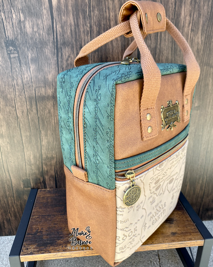 Small Green and Brown Debossed LOTR Making Backpack