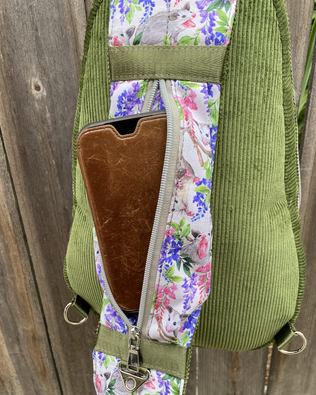 Im-possum-bly Cute Daypack with Strap Phone Pocket