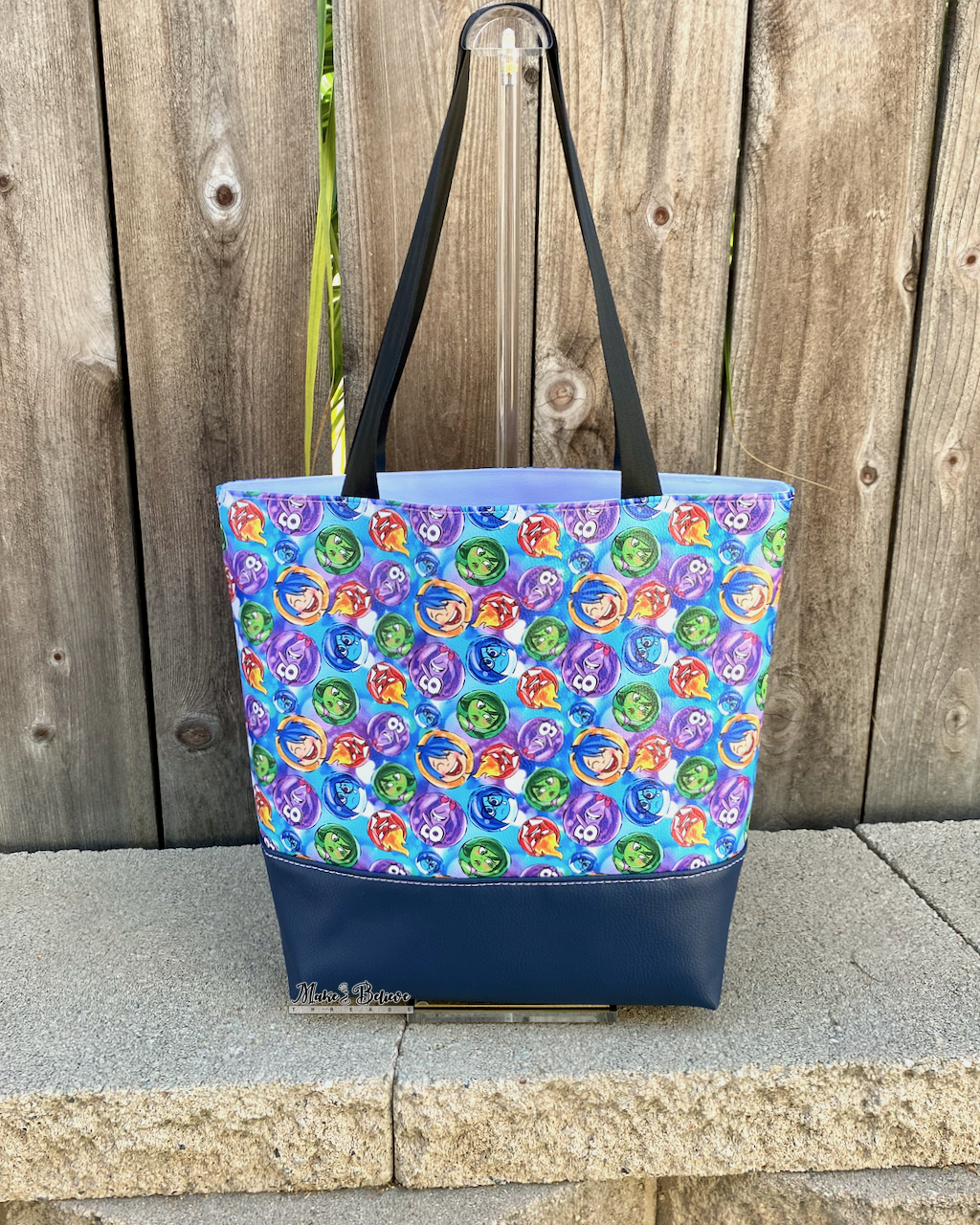 In My Feelings Navy Blue Minimalist Tote Bag