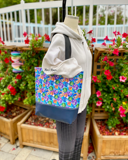 In My Feelings Navy Blue Minimalist Tote Bag