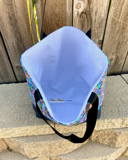 In My Feelings Navy Blue Minimalist Tote Bag