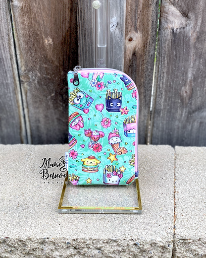 Kawaii Snacks Padded Zipper Pouch