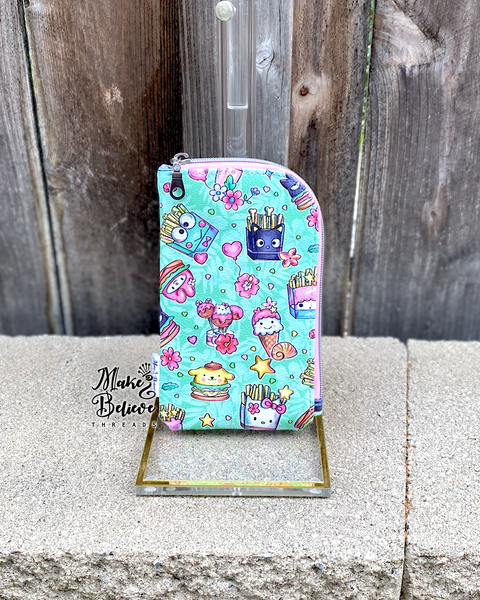 Kawaii Snacks Padded Zipper Pouch