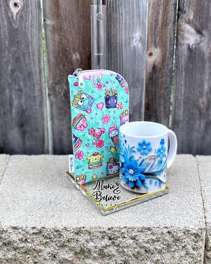 Kawaii Snacks Padded Zipper Pouch
