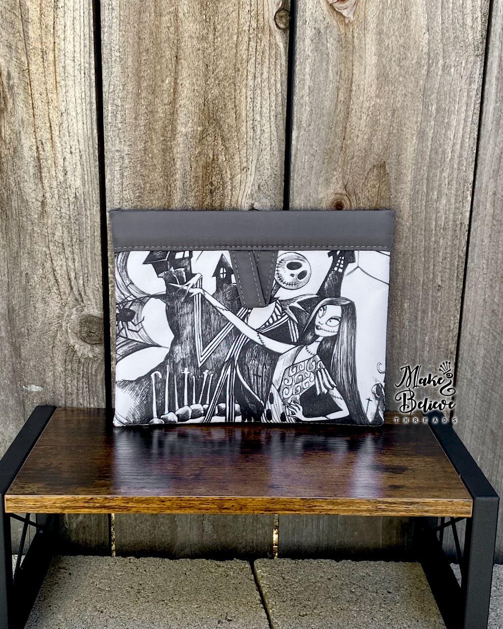 Monochromatic Jack and Sally Snappy Pouch