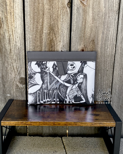 Monochromatic Jack and Sally Snappy Pouch