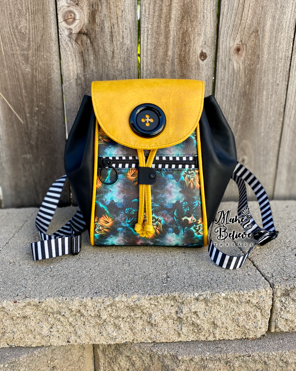 Otherworld Girl Mini Bucket Backpack with Flap