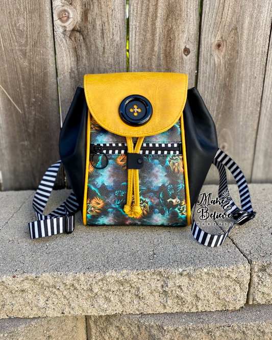 Otherworld Girl Mini Bucket Backpack with Flap