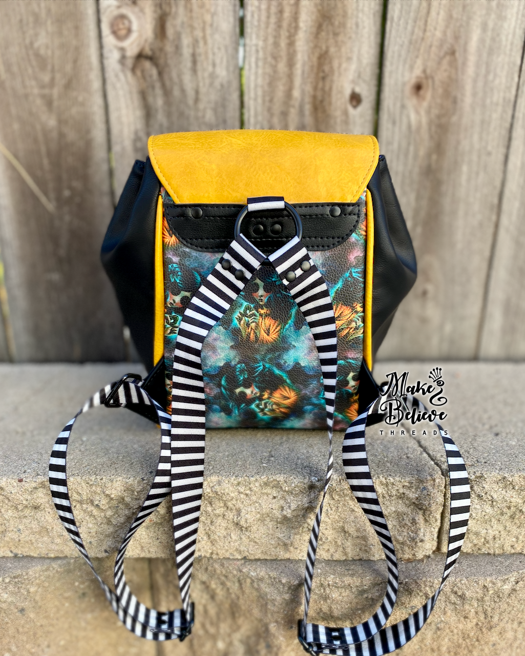 Otherworld Girl Mini Bucket Backpack with Flap