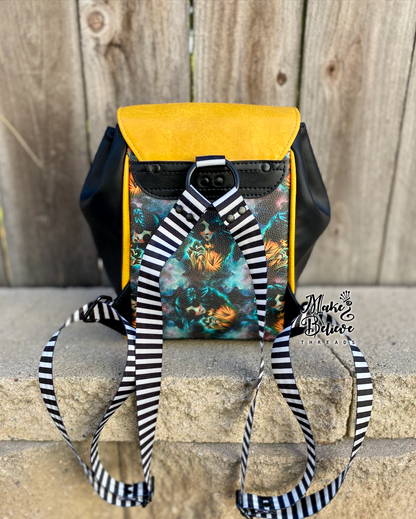 Otherworld Girl Mini Bucket Backpack with Flap