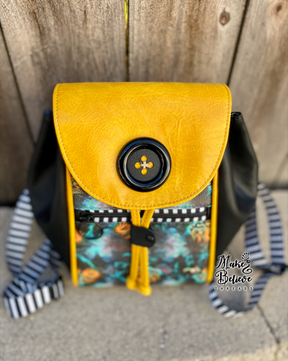 Otherworld Girl Mini Bucket Backpack with Flap