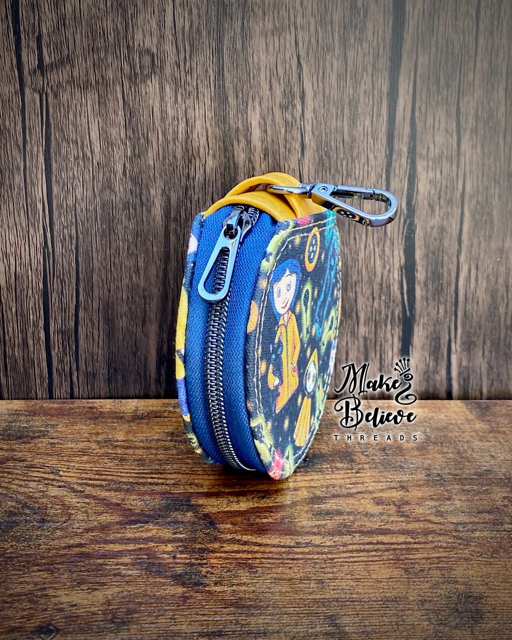 Otherworld Girl Collage Circle Pouch with Clip