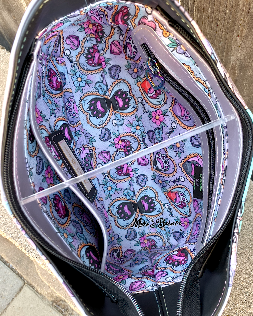 Patchwork Cafe Sushi Cats Midsize Shoulder/Crossbody Bag