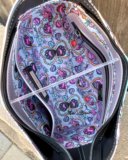 Patchwork Cafe Sushi Cats Midsize Shoulder/Crossbody Bag
