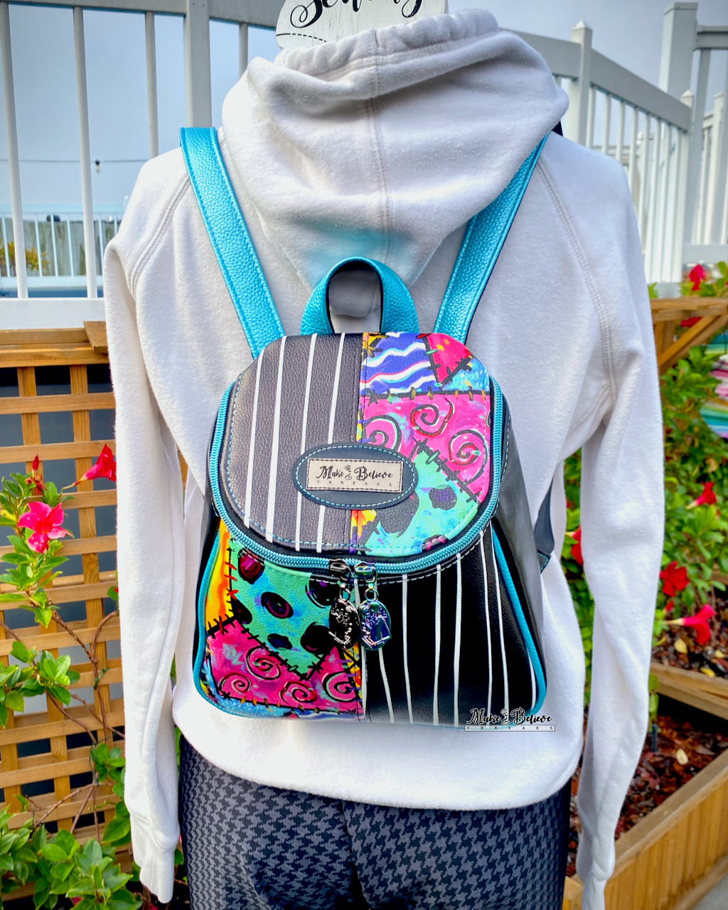 Patchwork NBC Lovers Small Backpack Purse