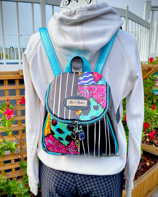 Patchwork NBC Lovers Small Backpack Purse