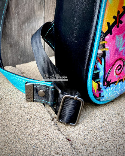 Patchwork NBC Lovers Small Backpack Purse