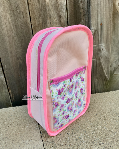 Pink Floral Mouse Head Midsize Sling Bag