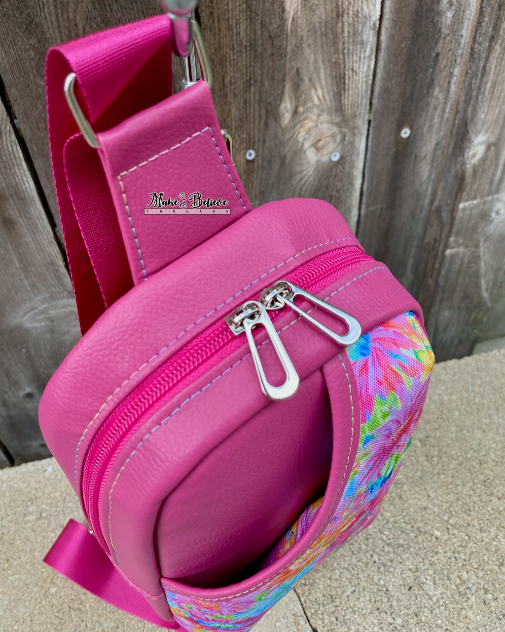 Pink Summer Floral Sling Bag