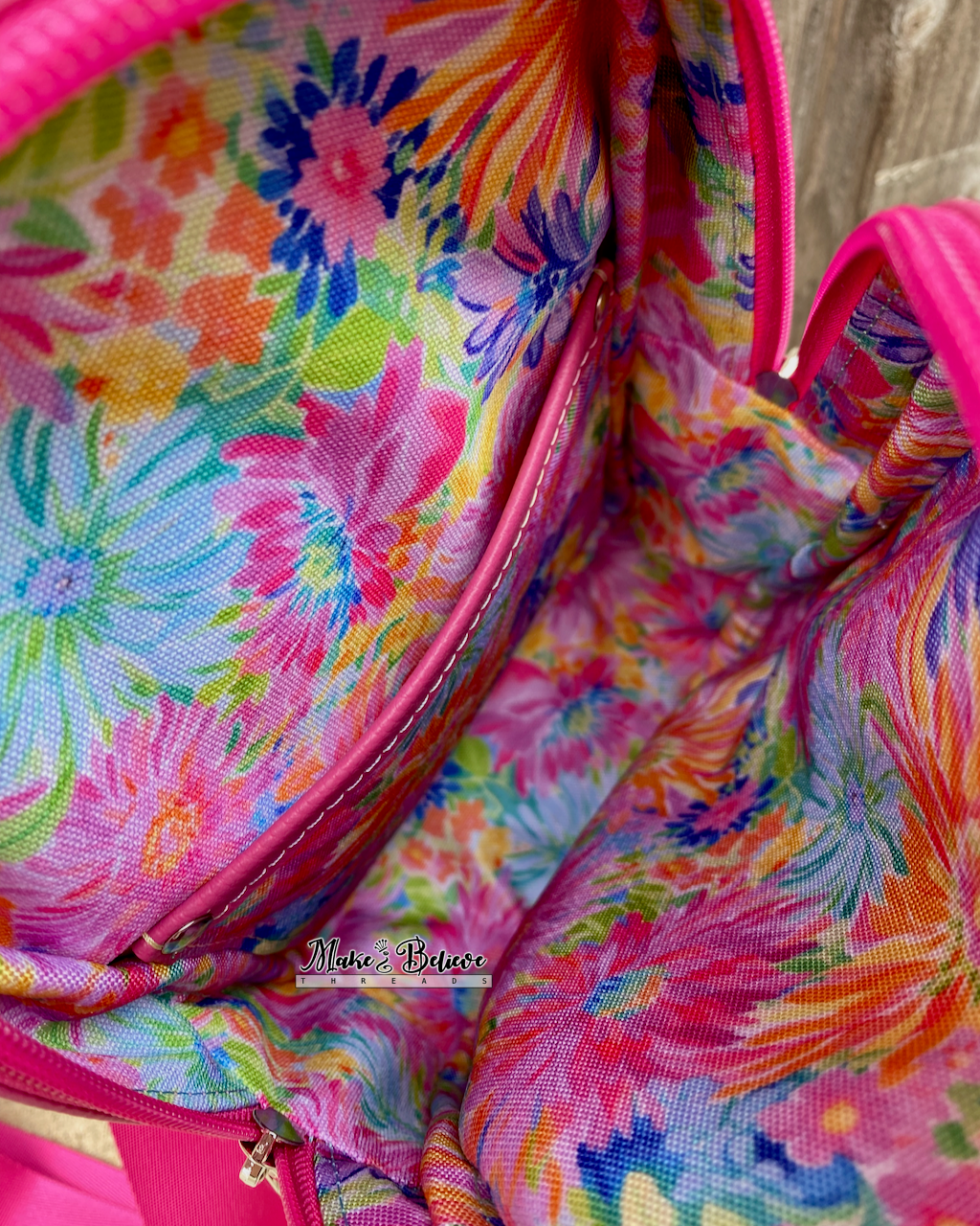 Pink Summer Floral Sling Bag