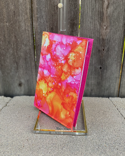 Pink and Orange Ink Notepad Cover