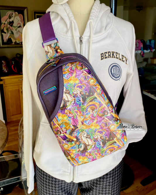 Purple Artisticpunzel Medium-Sized Sling Bag
