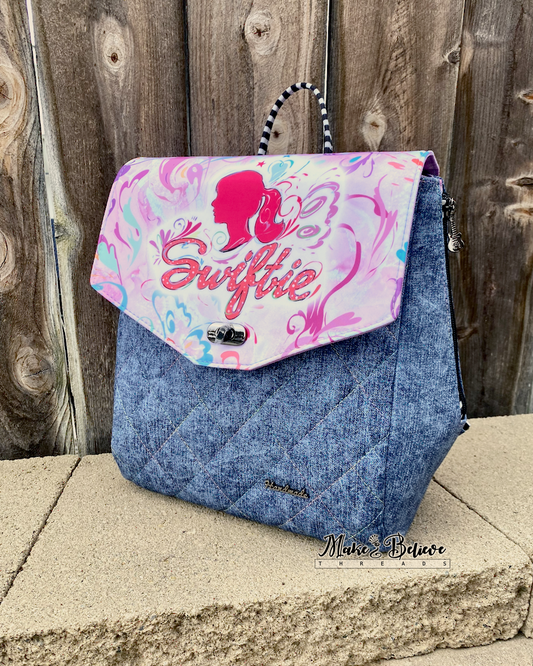 Quilted Swiftie Expandable Backpack