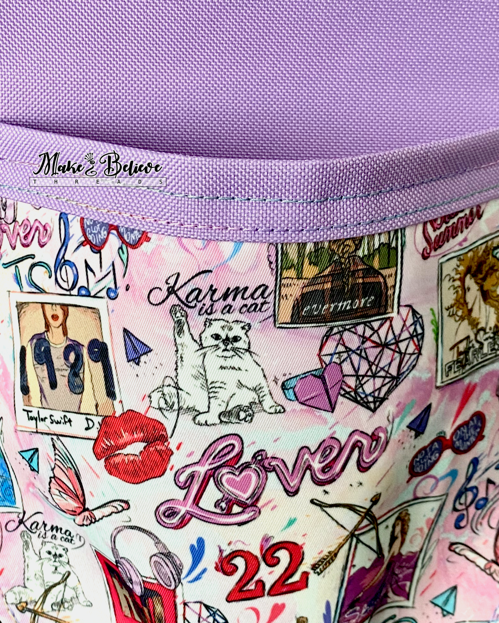 Quilted Swiftie Expandable Backpack