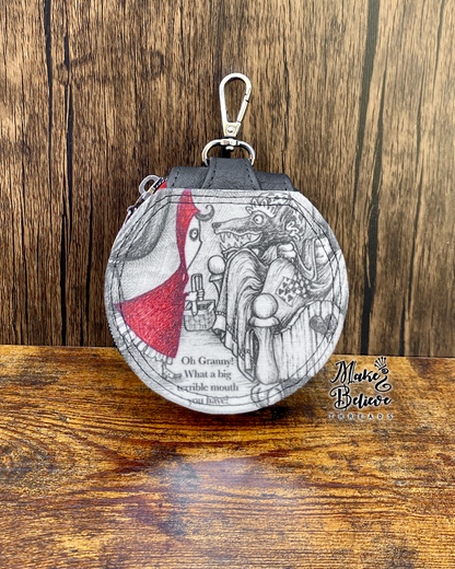 Red Riding Hood Circle Pouch with Clip