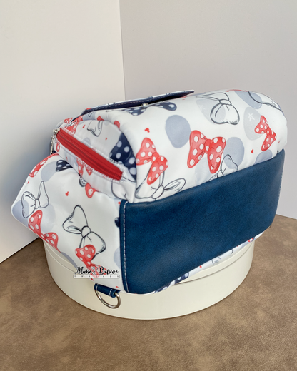 Red, White, and Blue Mouse Bows 3-in-1 Backpack