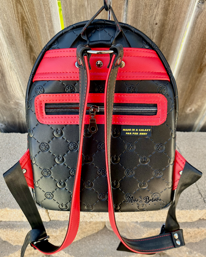Space Wars Baddie Black and Red Small Backpack