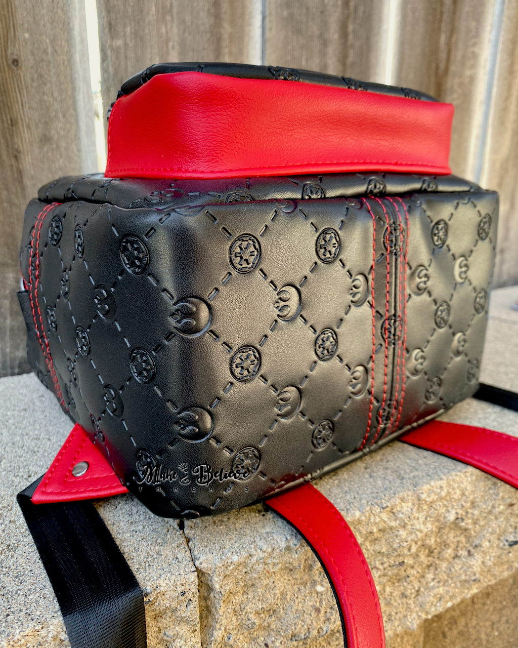 Space Wars Baddie Black and Red Small Backpack