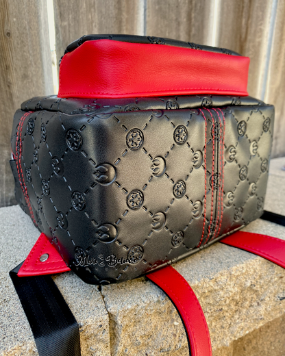 Space Wars Baddie Black and Red Small Backpack