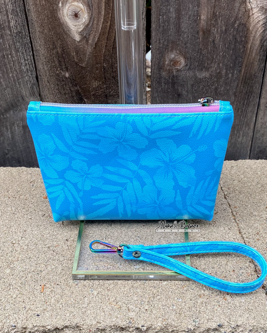 Squishimals Tropical Blue Pouch with Wristlet Strap