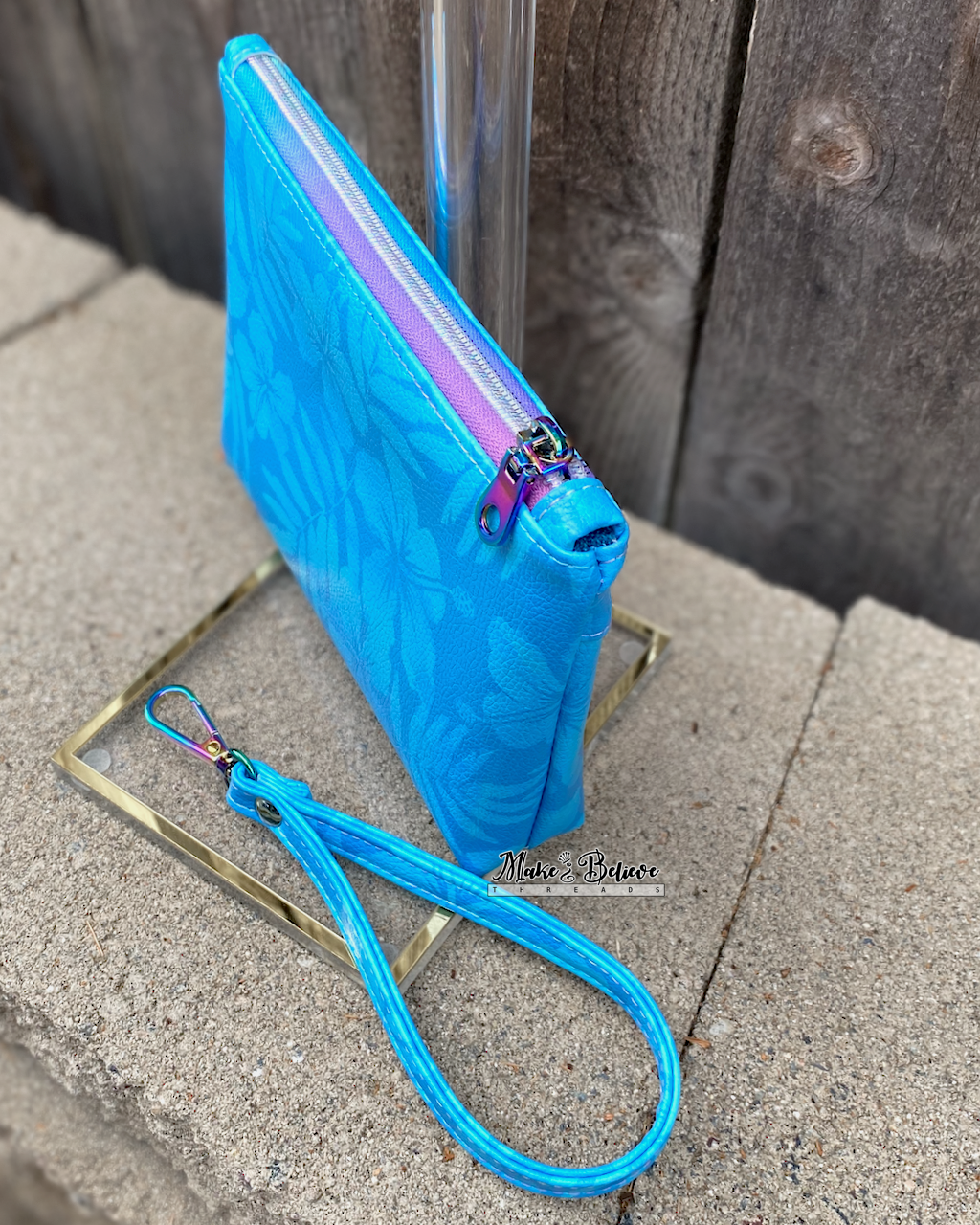 Squishimals Tropical Blue Pouch with Wristlet Strap