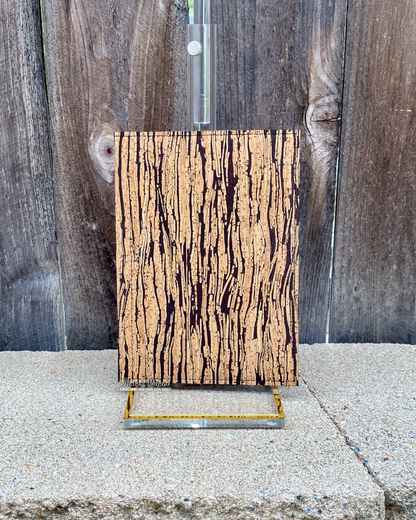Striated Natural Cork and Black Jr. Notepad Covers