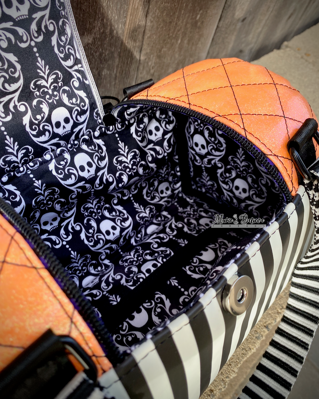 Striped Glow-In-The-Dark Hallowed Handbag