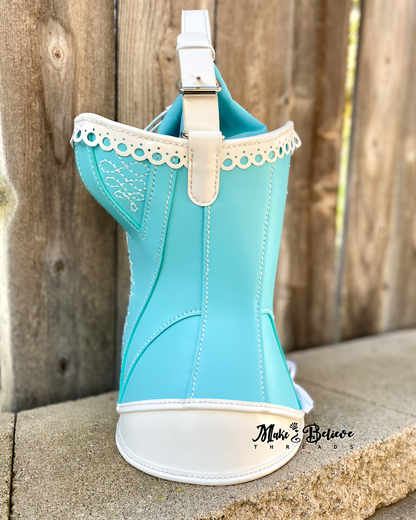 Sweet Hand-Stitched Tiffany Blue Lolita Corset Handbag