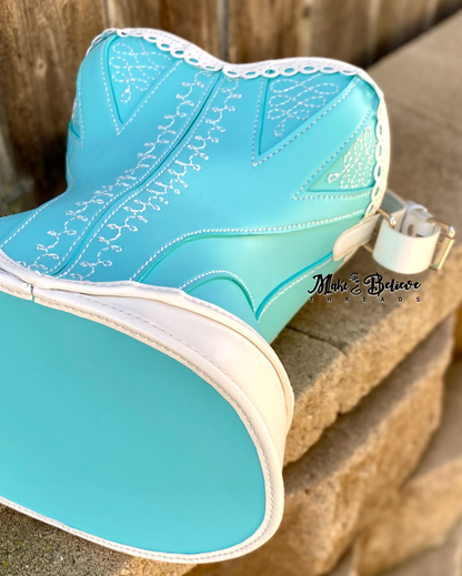 Sweet Hand-Stitched Tiffany Blue Lolita Corset Handbag