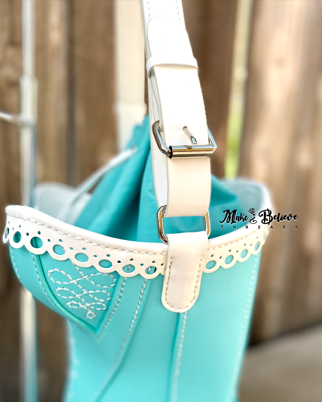 Sweet Hand-Stitched Tiffany Blue Lolita Corset Handbag