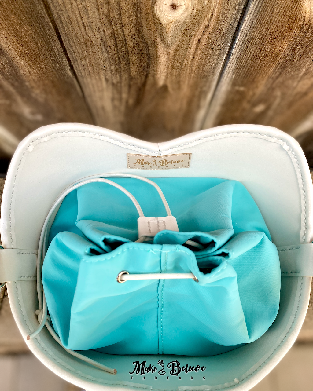 Sweet Hand-Stitched Tiffany Blue Lolita Corset Handbag