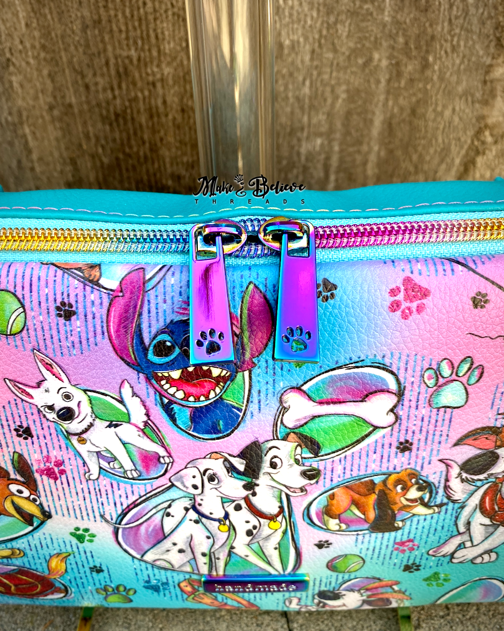 Teal Puppy Love Large Hip Pack