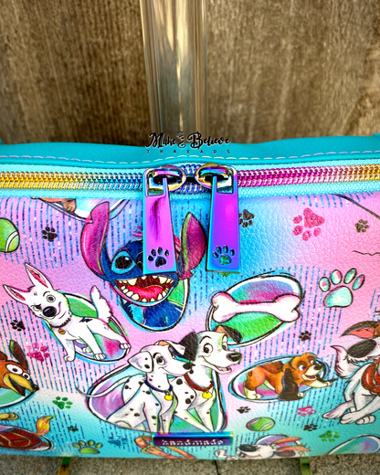 Teal Puppy Love Large Hip Pack