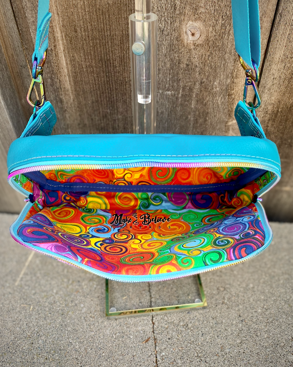 Teal Puppy Love Large Hip Pack