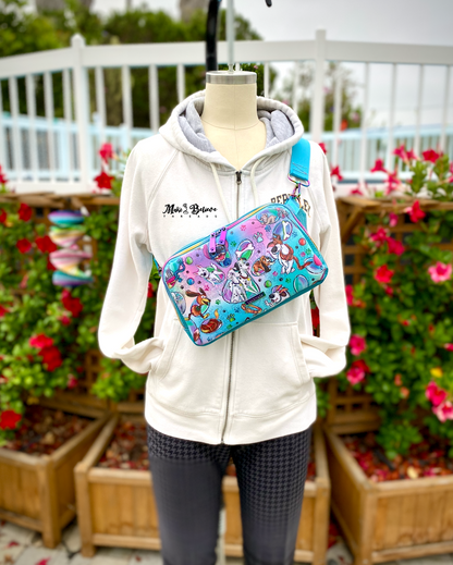 Teal Puppy Love Large Hip Pack