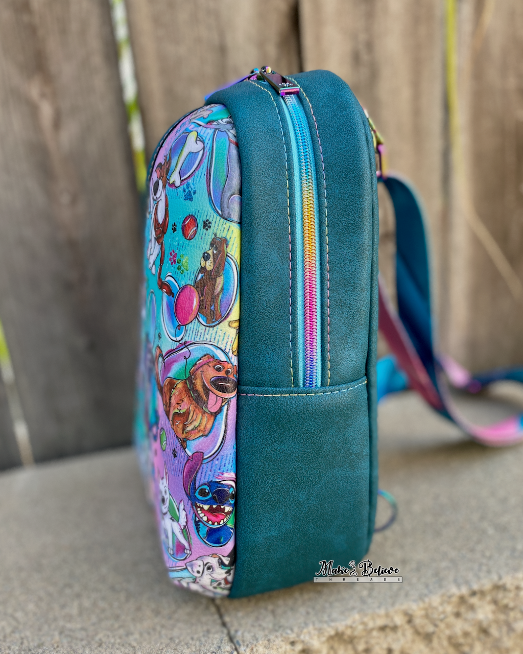 Teal Puppy Love Midsize Sling Bag