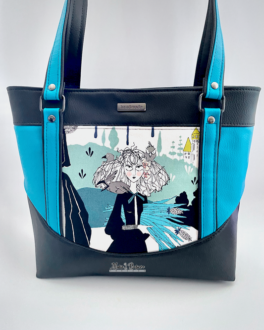 Teal and Black Ghastlies Shoulder Bag